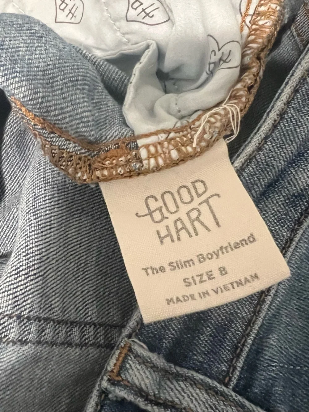 Good Hart Women’s 8 Mid Wash Blue Boyfriend Slim Jeans